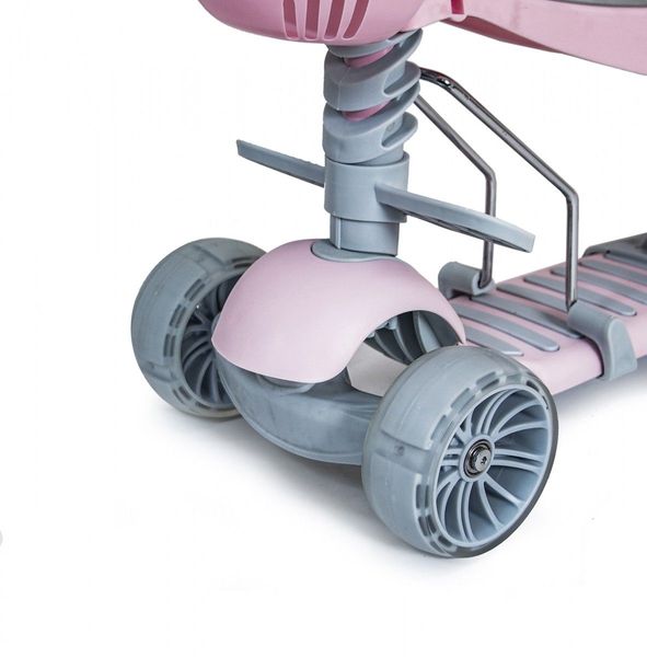 Дитячий триколісний самокат Smart 5 в 1 пастельно-рожевий 464699 фото