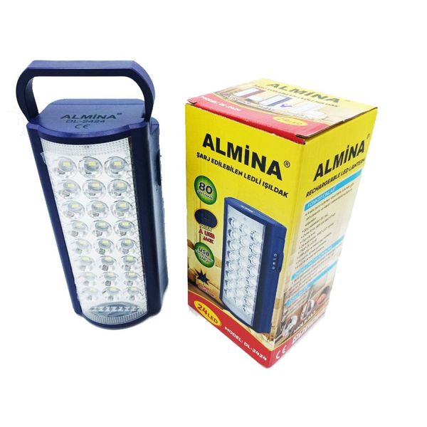 Ліхтар переносний світлодіодний 24 Led Almina Dl-2424 з повербанком 3000 mAh Синій 488152 фото