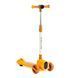 Самокат триколісний Skyper FG-00452 зі світлом і музикою, складане кермо, Жовтий 535820 фото 1