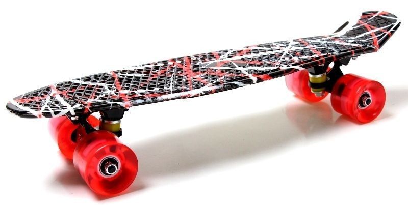 Penny Board "Red design" Светящиеся колеса! 6205 фото