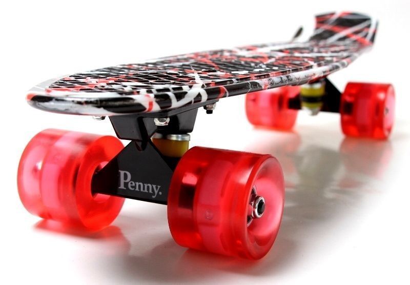 Penny Board "Red design" Светящиеся колеса! 6205 фото