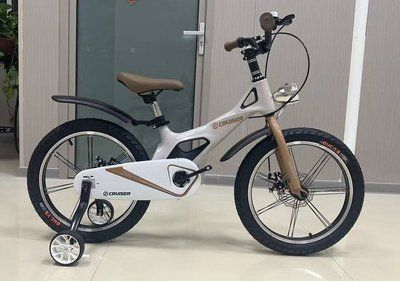 Дитячий велосипед Crussier ICONIC 14" дюймів, магнієва рама, знімні страхувальні колеса, дискові гальма, білий 575523 фото