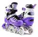 Комплект ролики-коньки 2 в 1 Scale Sport, Фиолетовый, размер 29-33, светящиеся колеса 469215 фото 2