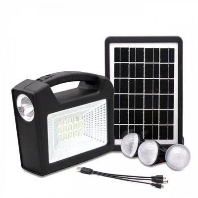 Портативная зарядная станция Аварийный фонарь GDTimes GD-103 150W с солнечной панелью и 3 лампами 515018 фото