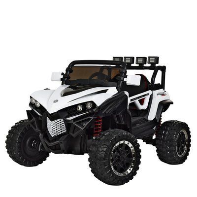 Дитячий електромобіль Bambi Racer Джип M 3804EBLR-1 Білий, 4 мотори по 45W, 12V10A, шкіряне сидіння, колеса EVA 508364 фото